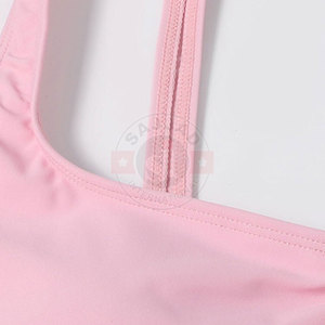 Impreso Logotipo personalizado Color Básico Rib Bandeau Fabricante Traje de baño Conjunto de Bikini - Product Image 6