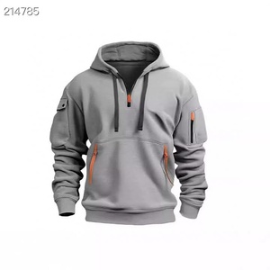 Sweat à capuche élégant pour homme, 100 % coton Oxford, séchage rapide, anti-plis, respirant, avec poches, idéal pour le sport et les voyages - Product Image 5
