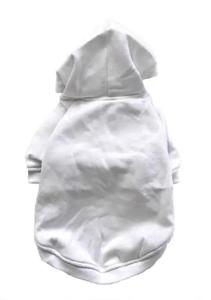 Sweat à capuche en polaire classique solide 100% coton écologique pour chien-Pull d'hiver chaud avec laisse-Pull pour petit chien - Product Image 2