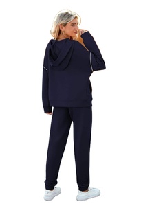 Customizable Women's Sport Tracksuit - Oversized Fit Polyester/Cotton Material Logo Printing Trendy & Functional Design suit - Product Image 2