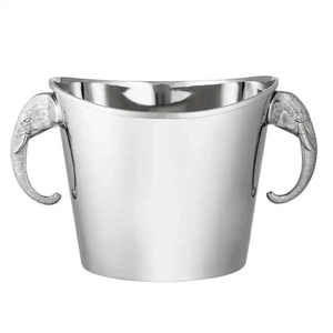 Reindeer Design Handles Stainless Steel <b>Ice</b> <b>Bucket</b> with Tong for Chilled Drinks and Easy Serving Metal Cooler - Product Image 4