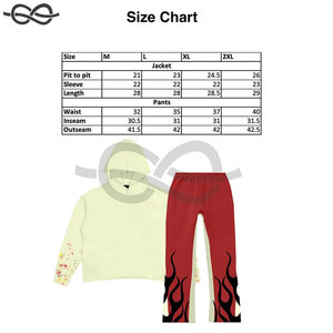 Elegante Casual Flared Jogger Track Pants Sudadera con capucha única Patchwork Cintura elástica Transpirable Invierno Venta al por mayor Chándales Set - Product Image 6
