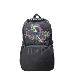 Sac à dos de cheerleading pour entraînement et compétition, brillant et pailleté, en tissu anti-transpiration, avec compartiment séparé pour chaussures, qualité export - Product Image 1