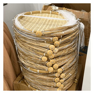 Plateau de séparation en bambou avec filet, plateau de séchage en bambou naturel avec couvercle en filet pour nouilles, papier de riz et préparation des aliments, Vietnam - Product Image 3