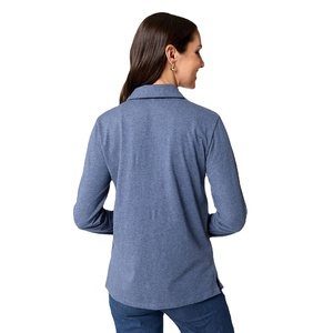 Chemises polo pour femmes, nouvelle mode, haute qualité, coupe classique, couleur unie, manches longues, très demandées. - Product Image 3