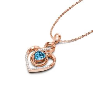 จีลูเลียสร้อยคอเงินสเตอร์ลิงรูปหัวใจอินฟินิตี้ประดับเพชรซิร์คอน - Product Image 3