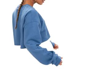 Sudadera con Capucha Corta Personalizada para Mujer, de Invierno, de Forro Polar, Impermeable, Cortavientos, de Poliéster y Algodón, de Secado Rápido, Transpirable, para Fitness - Product Image 5