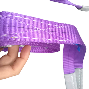 Eslingas de elevación de red plana de poliéster 1T Eslinga de correa púrpura para tareas de elevación desafiantes Patrón plano para una seguridad completa - Product Image 5