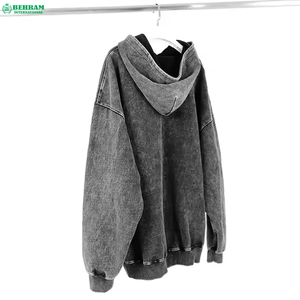 Sudadera con Capucha de Alta Calidad, 350 Gramos, 100% Algodón Térmico/Felpa Francesa, Lavada con Piedras, Manga Larga, Invierno, Ecológica - Product Image 1