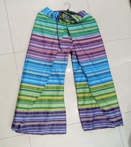 Algodón Tie-Dye Palazzo Pant Boho Hippie Cintura elástica Tamaño libre Pantalón Verano Pantalones de pierna ancha Pantalones de chándal moda Bohemia - Product Image 4