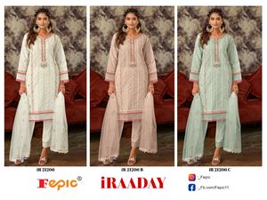Nouveau concepteur traditionnel coton broderie travail robe indien pakistanais Salwar Kameez costume coupe droite robe Style Lehenga robe - Product Image 5