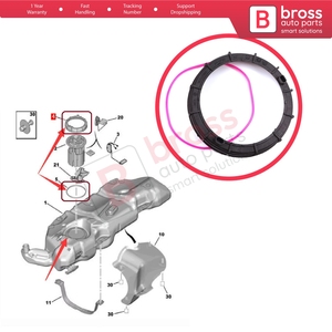 Anillo de Sellado de Bloqueo de la Bomba del Tanque de Combustible BSP600 para 9633283880 153130 153129 - Product Image 6