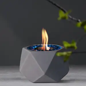 Masa üstü ateş çukuru kase kişisel elmas şömine kapalı ateş çukuru masa kapalı yapımcısı geometrik Mini ateş çukuru