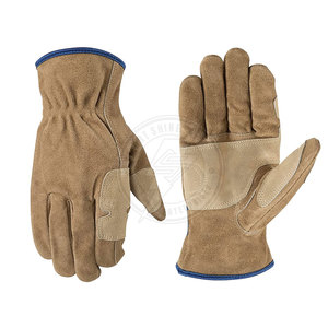 Guantes de trabajo de cuero de seguridad con logotipo personalizado a bajo precio, guantes de trabajo de cuero para hombre hechos en Pakistán - Product Image 3