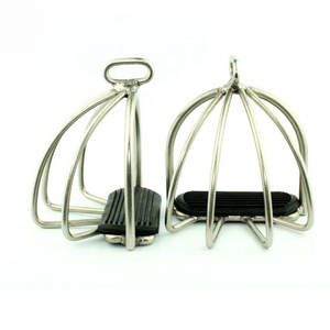 Equipo ecuestre de construcción Premium Estribos para carreras de caballos Estribos para montar a caballo de estilo inglés cómodos de aluminio - Product Image 2