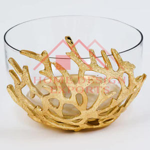 Cuenco de Metal Dorado con Pedestal para Servir Aperitivos, Ideal para Decoración del Hogar y Hoteles, Nuevo, Pedestal Metálico Dorado para Frutas - Product Image 6