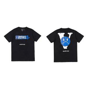 T-shirts d'été à manches courtes en coton 100% épais imprimés en 3D personnalisés pour les couples Design vierge avec carte d'étiquette - Product Image 1