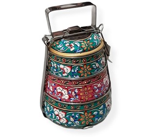 Boîte chinoise traditionnelle en acier inoxydable pour aliments, boîte à déjeuner à poignée Portable, récipient alimentaire 3 couches king international - Product Image 4