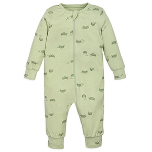 Mameluco de bebé de algodón orgánico 100% al por mayor, ropa infantil suave ecológica con botón a presión, proveedor OEM - Product Image 1