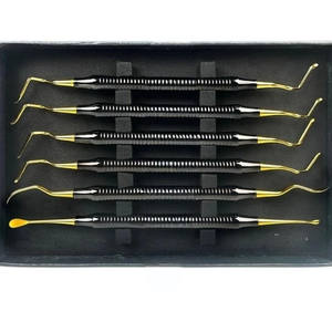 Dental Filling <b>Spatula</b> Titanium Plated <b>Set</b> Composite Filling Instruments <b>Set</b> 6 - Product Image 4