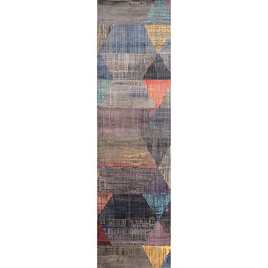 Alfombra Kavi Unstring Srb(730) de Lana y Seda de Bambú con Patrón Geométrico, Anudada a Mano, para Uso Doméstico, Colección Jaipur Rugs US - Product Image 1