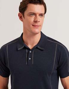 เสื้อโปโลสำหรับผู้ชายเสื้อโปโลแขนสั้นลายทางปักโลโก้ตามสั่งฤดูร้อน - Product Image 3