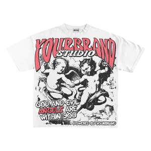 T-shirt unisexe 100% coton respirant avec logo à manches courtes pour hommes avec graphisme personnalisé imprimé graphique personnalisé - Product Image 3