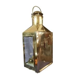 Lanterne nautique en métal antique en laiton ancien luxe maison décorative kérosène huile bateau maritime lampe verre Design - Product Image 1