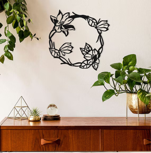 Art mural arbre oiseaux dorés, décor naturel, suspension élégante, art silhouette d'oiseau, accents de maison, design moderne en vente en gros - Product Image 4