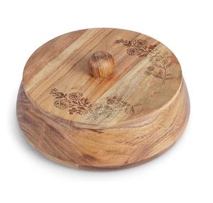 Diseño de lujo La mejor caja de madera Chapati Artesanías hechas a mano de buena calidad 2 colores Caja de madera Chapati Home Hotel Mesa de comedor Uso - Product Image 2