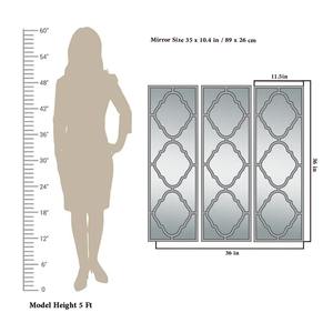 Ensemble de 3 miroirs muraux décoratifs de couleur personnalisée à cadre en bois rond moderne HomScape fait à la main à l'exportation prix disponible Inde - Product Image 3