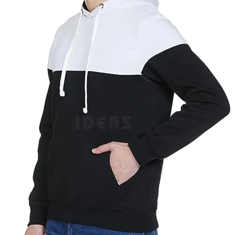 großhandel französisches Terry Pullover farbige Unisex individueller 2-Töne-Sweatshirt 2024 Herbst Winter neue 2-Töne Hoodies