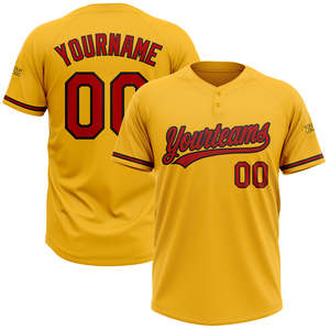 Maillot de softball à 2 boutons de haute qualité chemise de softball en polyester respirant maillot de softball de baseball brodé - Product Image 1