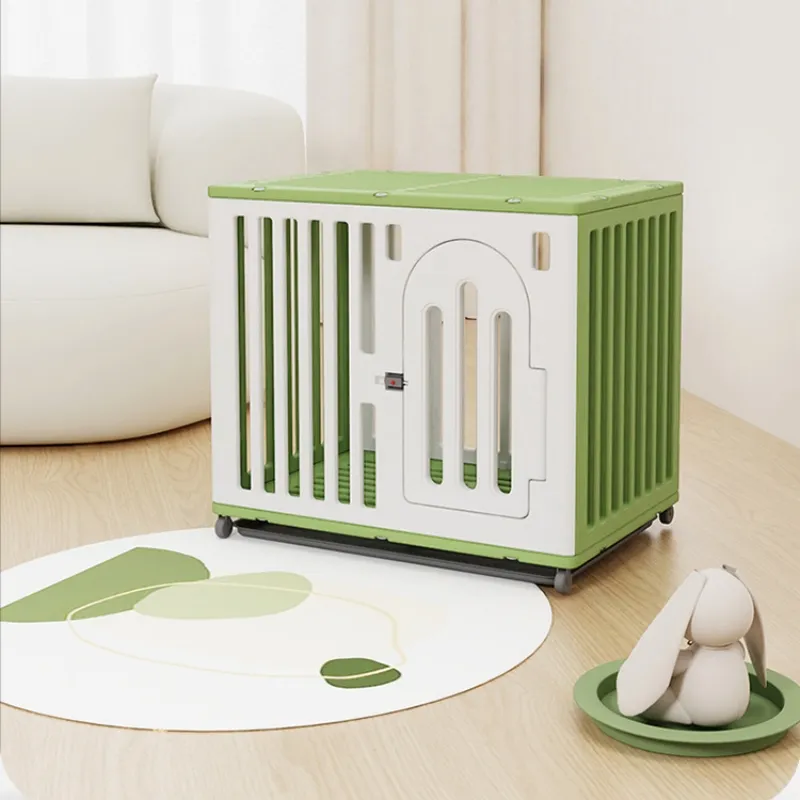 Indoor Outdoor Easy to clean dog Cat rabbit cages durable plastic pet cages kennels with trays