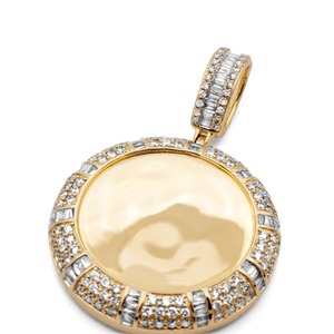 D'VINS JEWELS 14K Yellow <b>Gold</b> Round <b>Pendant</b> Lab Grown Diamond Certified Unisex Hip Hop Jewelry Gift - Product Image 5