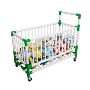 Panier de transport de balle le plus vendu 100x70x100 cm Cartmade of Plastic Poles Basketball Storage Cart for Export Sale - Product Image 1