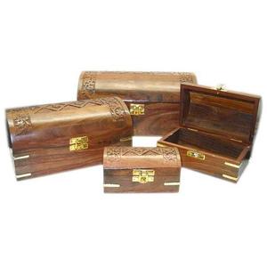 Haute qualité bois artisanat coffre au trésor boîte en bois naturel cuisine haut sponsor avec teck acacia mangue pour anneaux décor à la maison cadeaux - Product Image 4