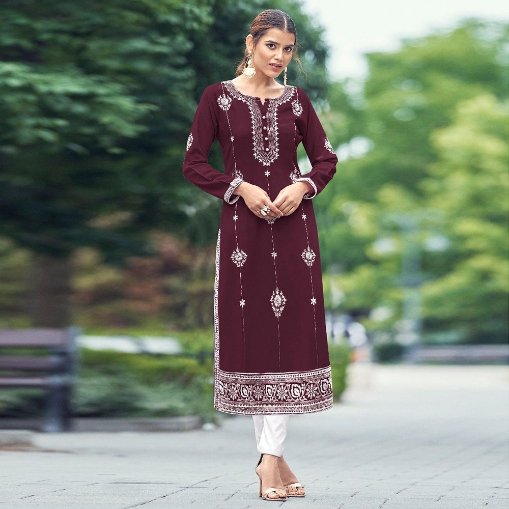 Lucknowi Chikan Kurtis Desenho casual para escritório, roupa chique para  mulheres, novo tipo de designer, fabricante indiano de qualidade premium|  Alibaba.com, image size:1000x1000