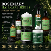 Shampoo fortifiant à la menthe et au romarin avec logo personnalisé, nettoyant pour le cuir chevelu, pour cheveux secs et cassants, contrôle du sébum, pour hommes