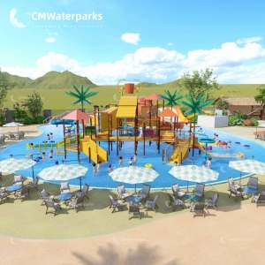 แบบจำลอง 3 มิติ ของสวนน้ำ CMWaterparks กรณีสวนน้ำ Aquapark ออกแบบสไลเดอร์น้ำไฟเบอร์กลาส - Product Image 4