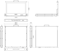 Monitor Extraíble SEETEC SC173-HSD-56 OEM/ODM de 17.3 Pulgadas, 1RU, Full HD, para Montaje en Rack, con Pantalla de Arranque Personalizada para Transmisión