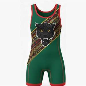 Dernier design OEM, singlet de lutte professionnelle grande taille, impression par transfert thermique, athlétique, coupe ajustée, respirant - Product Image 5