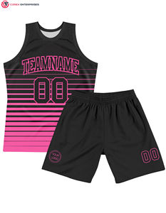 Vente en gros en usine d'uniformes de basket-ball personnalisés de haute qualité maillot de basket-ball respirant en maille vêtements courts OEM ODM sublimation - Product Image 1