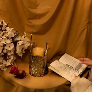 แจกันโลหะสำหรับตกแต่งห้องนอนทำด้วยมือสามารถวางซ้อนกันได้โดยมี Zahid - Product Image 3