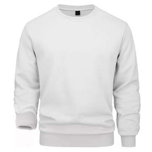 Sweat-shirts pour hommes en polyester/coton, vente en gros OEM, couleur unie, manches longues, chauds, confortables, élégants, respirants, pour l'automne, couleur et logo personnalisés - Product Image 2