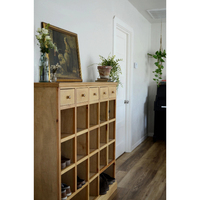 Meuble à chaussures en bois avec tiroirs, design rustique moderne, gain de place, meuble de rangement pour entrée, salon ou maison