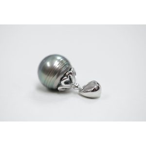 สร้อยคอจี้ไข่มุกดำตาฮิติ - เครื่องประดับไข่มุกแท้สุดหรู - Product Image 3