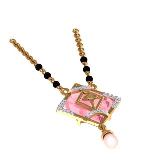 Colgante Mangalsutra chapado en oro de 18 quilates superventas, joyería de diseñador tradicional Premium para compromiso de boda o regalo - Product Image 4