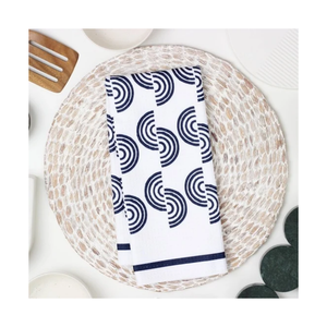 Serviettes de cuisine carrées personnalisées 100 % coton à rayures sur le thème du golf, écologiques, lavables en machine, séchage rapide, absorbantes - Product Image 1
