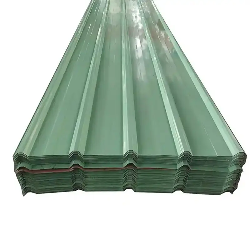 Precio barato laminado en frío recubierto de color 22 23 24 calibre recubierto corrugado Gi hoja de acero para techos